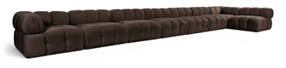 Orin - Velvet Performance Fabric Upholstered 8 Piece L-Shaped Sectional