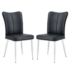 Modern Minimalist Dining Chairs With Metal Legs