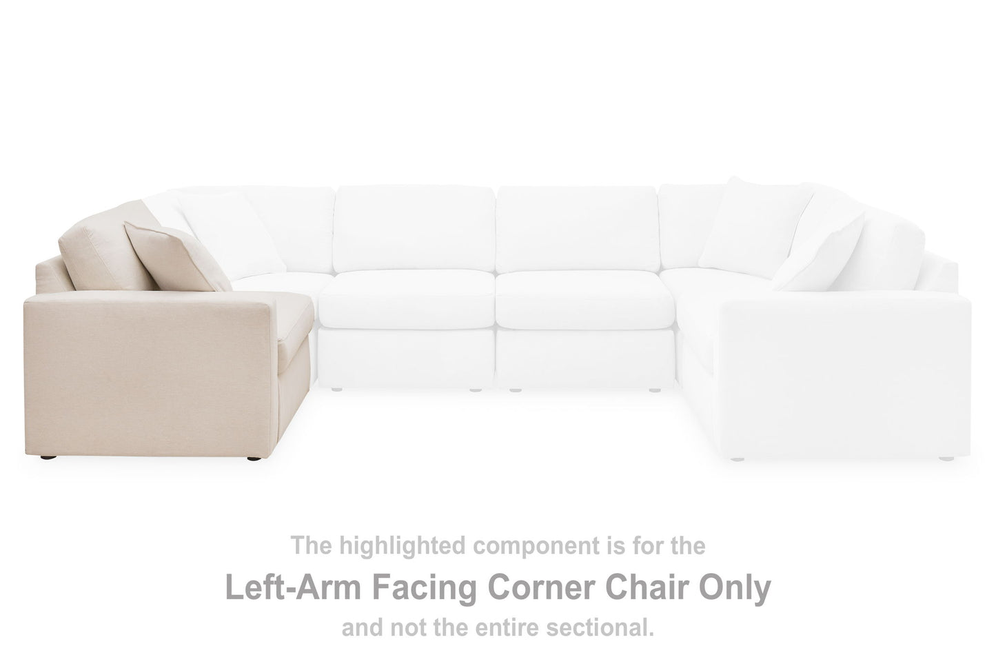 Modmax - Laf Corner Chair - Oyster