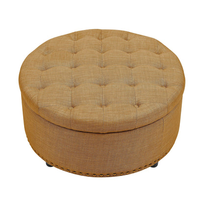 Tufted Storage Ottoman With Upholstery