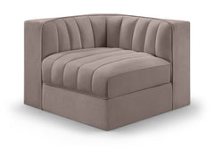 Rummi - Velvet Performance Fabric Upholstered Modular Corner Chair