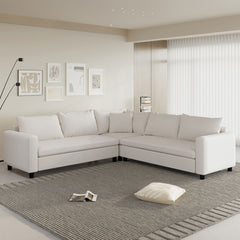 Modern Modular Sectional Oversized Couch Set With Pillows, Minimalist Style Wide Seat Comfy Sofa