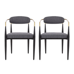 Modern Upholstered Dining Chair With Iron Frame