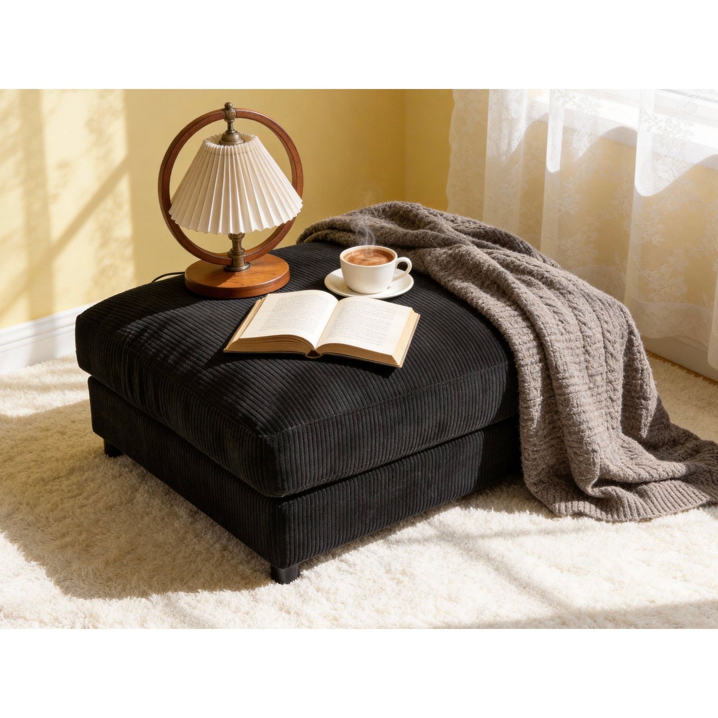 Upholstered Rectangle Ottoman