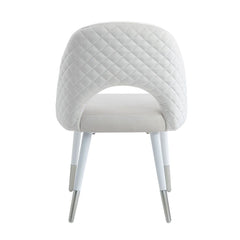 Zemirah - Side Chair (Set of 2) - White Velvet & White Gloss