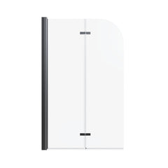 Frameless Folding Pivot Bathtub Door With Clear Tempered Glass