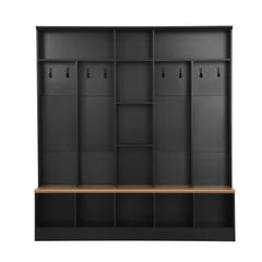 Minimalist Shoe Cabinet With Cube Storage & Shelves