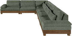 Turin - Chenille Fabric Upholstered Modular Sectional - Green