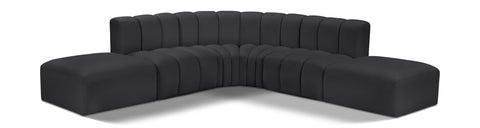 Arc - Faux Leather 6 Piece Corner Modular Sofa