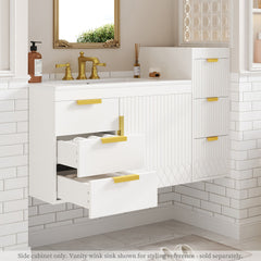 Modern Wall Mounted Floating Cabinet With Drawers For Bathroom