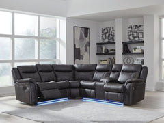 Sultan Meadow - 2-Piece Reclining Sectional - Carbon