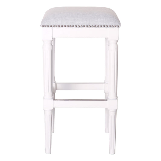 Square Stool With Upholstered Seat