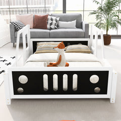 Classic Car Shaped Platform Bed With Wheels