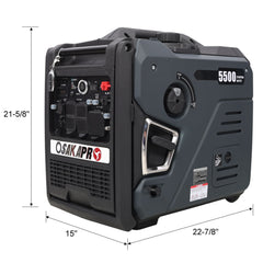 Super Quiet Inverter Generator 5.5Kw Portable Dual Fuel Electric & Remote Start Aluminium
