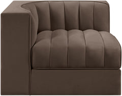 Rummi - Velvet Performance Fabric Upholstered Modular Corner Chair