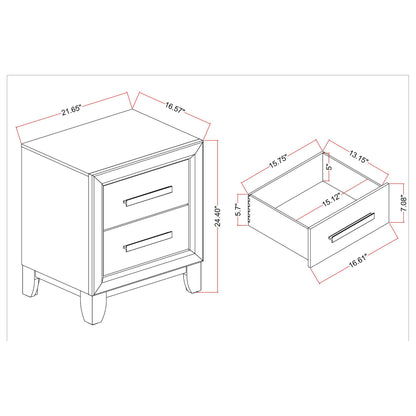 Harry - Nightstand With 2 Drawers - Brown