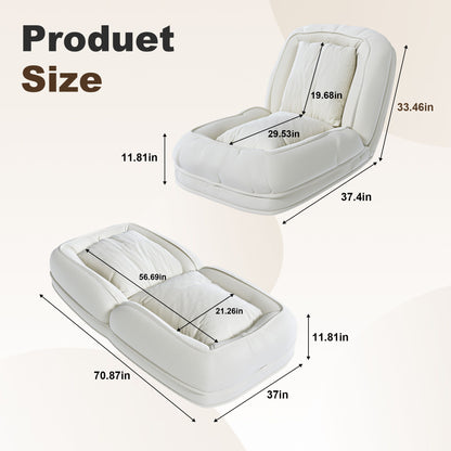 Upholstered Foldable Lazy Sofa Bed For Adults And Pets