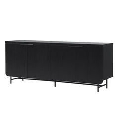 Scandi - Fluted Door Sideboard - Black