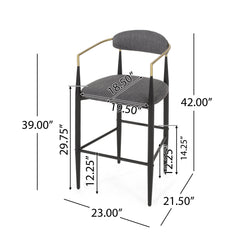 Counter Height Upholstered Barstools (Set of 2)