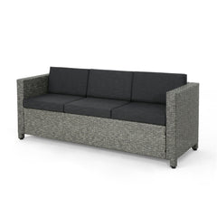Thalassa - Outdoor 3 Seater Sofa With Removable Cushions And Steel Frame