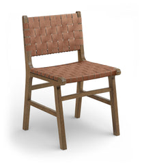 Entwine - Vegan Leather Upholstered Dining Chair - Painted Brown