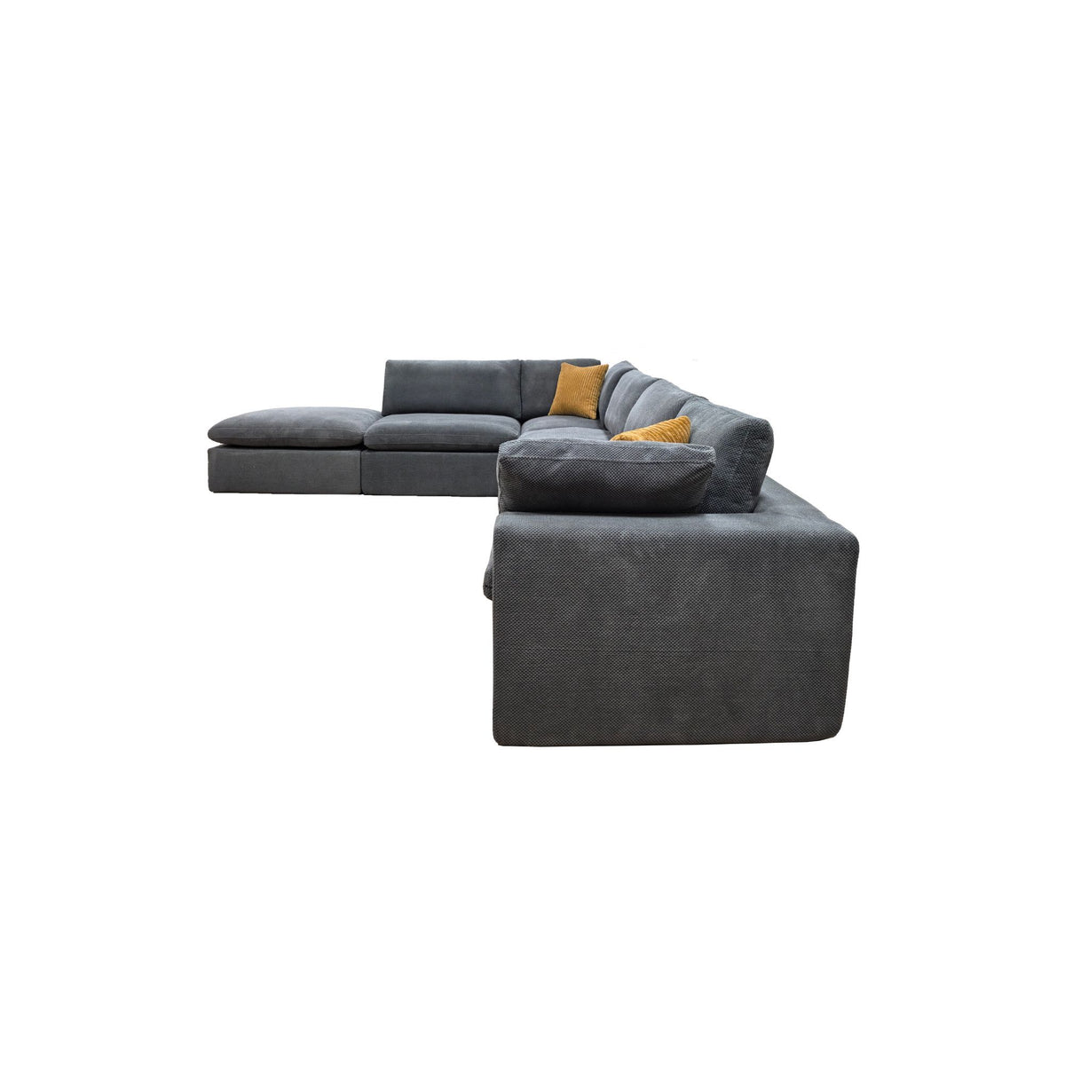Custom Configuration Modular Sectional & Toss Pillows