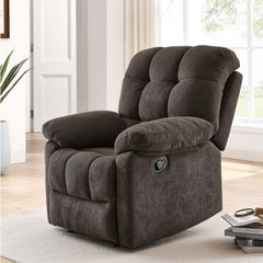 Devonaire - Manual Recliner With Padded Arms - Dark Brown