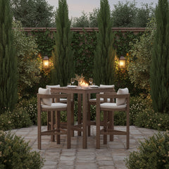 Newport - Water Resistant Fabric Upholstered Outdoor Patio Bar Stool