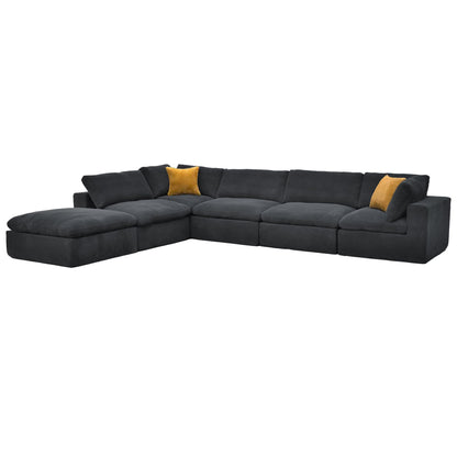 Custom Configuration Modular Sectional With Toss Pillows