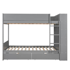 Bunk Bed With 2 Drawers And Multi Layer Cabinet