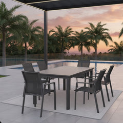 Patio Stackable Dining Chairs (Set of 4)