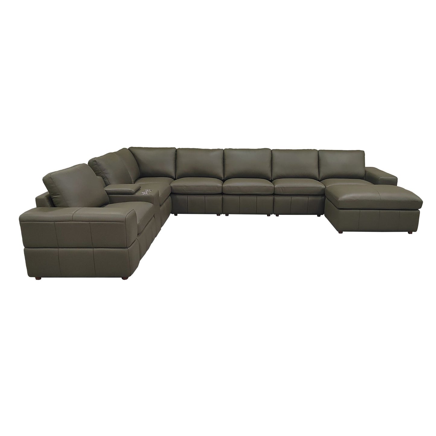 Modular Sectional With Large Square Arms, Custom Configuration