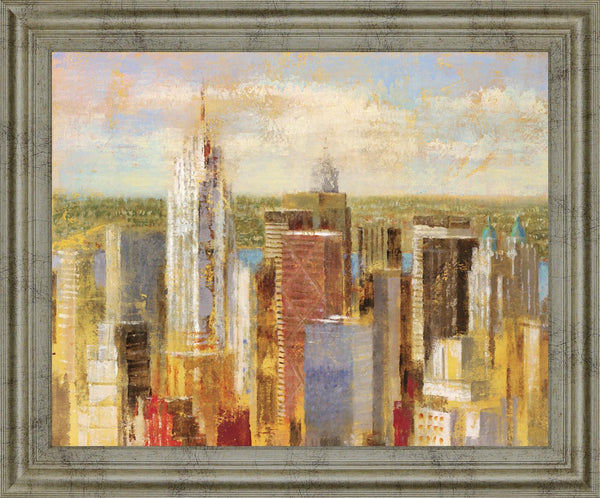 Sunlit Skyline - 28" x 34" Framed Wall Art