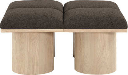 Pavilion - 4 Piece Modular Bench With Natural Base
