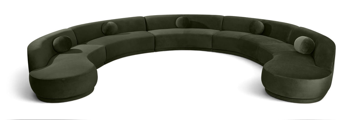 Avra - 192" Velvet Performance Fabric Upholstered Sectional