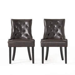 Contemporary Cheney Dining Chair Set With Tufted Design