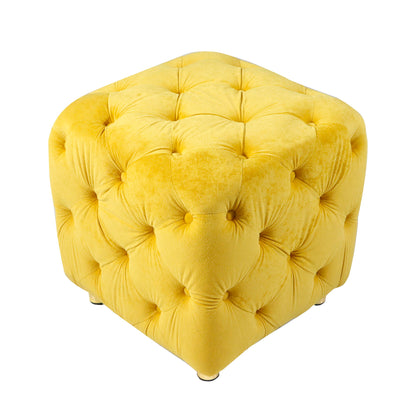 Modern Upholstered Ottoman, Exquisite Small End Table, Soft Foot Stool, Dressing Makeup Chair, Comfortable Seat For Living Room, Bedroom, Entrance