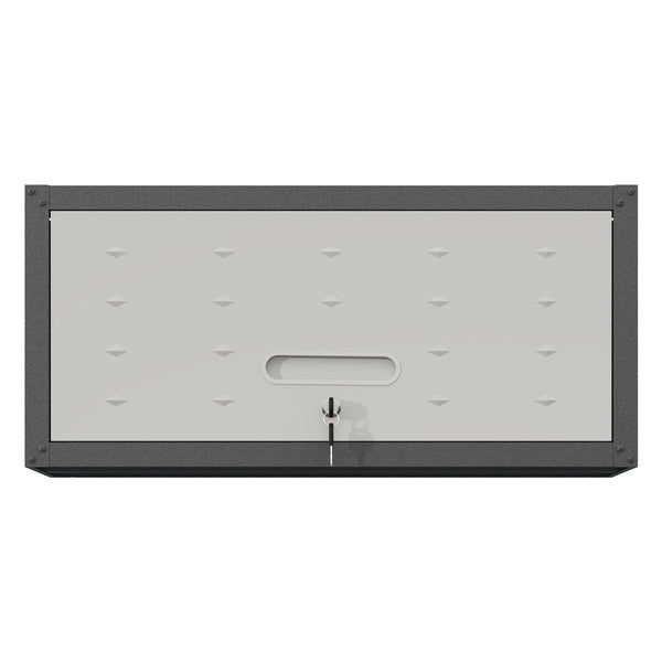 Heavy Duty Metal Wall Mounted Tool Storage Cabinet Steel Metal Garage Storage Cabinet - Black / Gray
