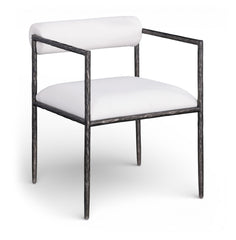 Axis - Linen Textured Cream Fabric Upholstered Dining Chair (Set of 2)