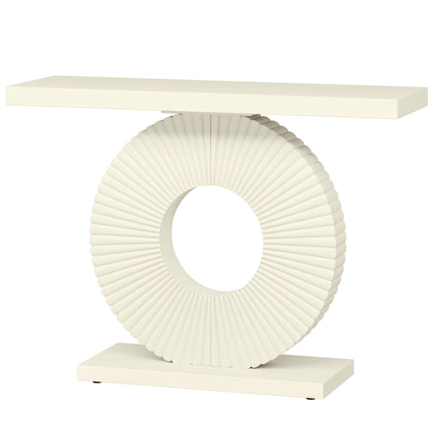 Modern Console Table With Sculptural Geometric Base