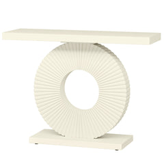 Modern Console Table With Sculptural Geometric Base