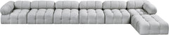 Ames - 7 Piece Boucle Fabric Modular L-Shaped Sectional