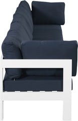 Nizuc - Outdoor Patio 5 Seat Modular Sofa With White Frame