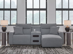 ModMax II - Salt And Pepper - Reclining Sectional