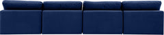 Comfy - Velvet Modular Armless Sofa 4 Seats