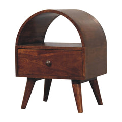 Dome Bedside Table - Brown