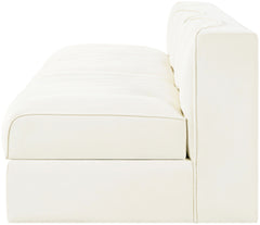 Rummi - Velvet Performance Fabric Upholstered 3 Piece Modular Armless Sofa