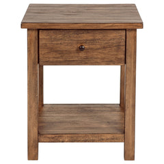 Castleton - 1 Drawer Wood End Table With Shelf