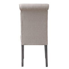 Yabeina - Side Chair (Set of 2) - Beige Linen & Gray