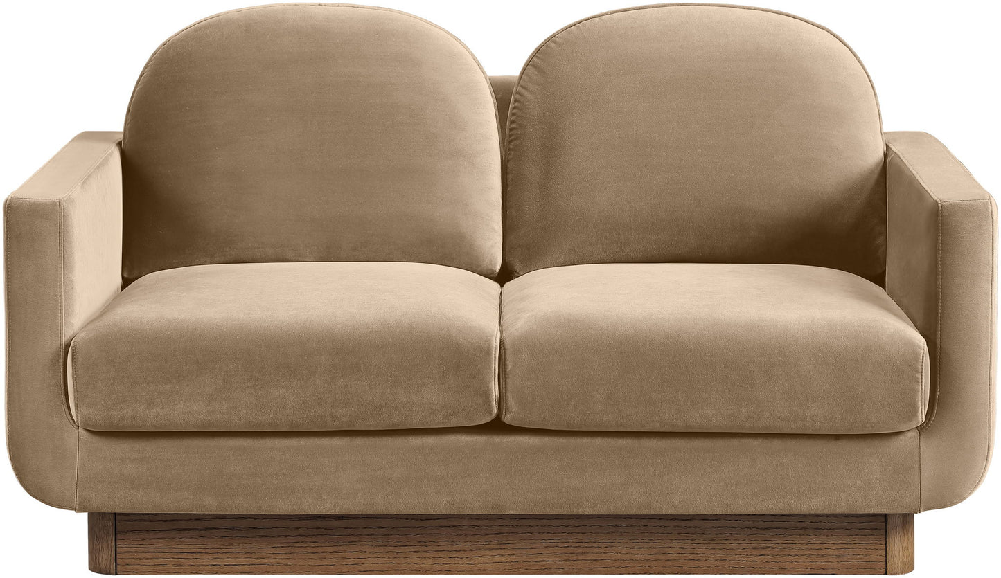 Diviento - Velvet Performance Fabric Upholstered Loveseat
